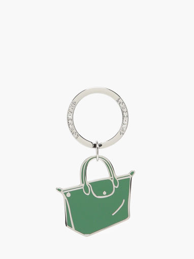 Longchamp Metal Sleutelhanger Wit