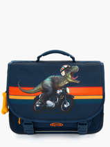 Boekentas 2 Compartimenten Lily Boys Stones and bones Blauw boys B