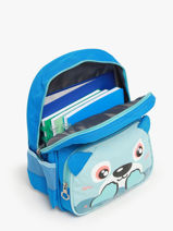 Mini Rugzak Miniprix Blauw animal 608-vue-porte