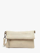 Cross Body Tas Cow Leder Basilic pepper Beige cow BCOW75