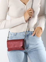 Cross Body Tas Nine Leder Milano Rood nine NI24063-vue-porte