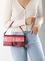 Schoudertas Nine Leder Milano Rood nine NI24066-vue-porte