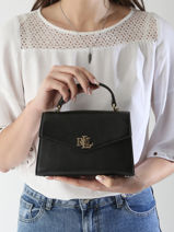 Handtassen Farrah Leder Lauren ralph lauren Bruin farrah 31968761-vue-porte