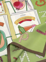 Longchamp Soie gots Foulard Groen-vue-porte