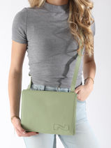 Cross Body Tas Brugge Leder Nathan baume Groen n city 2-vue-porte