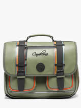Boekentas 2 Compartimenten Cameleon Groen vintage north PBVWCA38