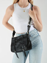 Cross Body Tas Vintage Leder Mila louise Roze vintage 30172X-vue-porte
