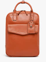 Business Rugzak Flandres 1 Compartiment Leder Etrier Oranje flandres EFLA8271