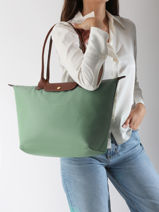 Longchamp Le pliage original Schoudertas Groen-vue-porte