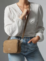Cross Body Tas Suede Leder Lancaster Bruin suede 65-vue-porte