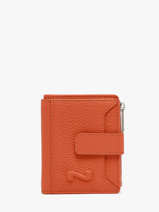 Kaarthouder Met Portemonnee Leder Nathan baume Oranje original n 102N