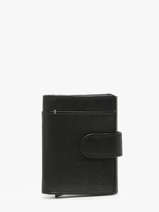 Porte Cartes Leder Basilic pepper Zwart traveler BTRA96