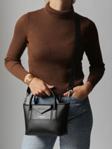 Cross Body Tas Maya Double Kba Lancaster Zwart maya double kba 101-vue-porte