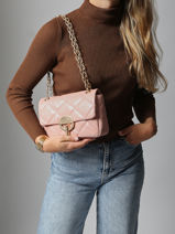 Cross Body Tas M Moon Leder Vanessa bruno Roze moon 84V40533-vue-porte