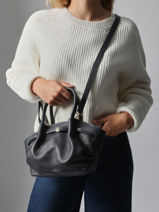 Handtassen Caviar Leder Milano Blauw caviar CA25063-vue-porte