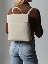Rugzak Cassandra Leder Nathan baume Beige nathan 22-vue-porte