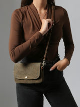 Cross Body Tas Vintage Leder Mila louise Bruin vintage 3783PAC-vue-porte