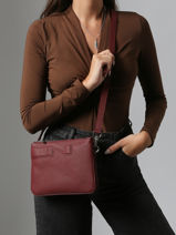Cross Body Tas Milano Leder Nathan baume Rood n city 3-vue-porte