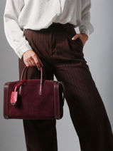 Bowlingtas M Bcbg Sude Leder Lancel Violet bcbg A13693-vue-porte