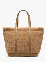 Schoudertas Le Cabas L Shearling En Leder Vanessa bruno Bruin cabas 15V40409