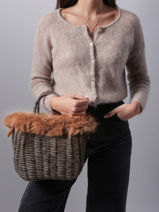 Handtas Doudou Le voyage en panier Bruin doudou S-vue-porte