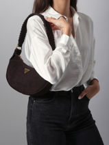 Cross Body Tas Amita Leder Guess Bruin amita SB953972-vue-porte