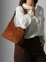 Schoudertas Jess Vanessa bruno Bruin jess 29V40916-vue-porte