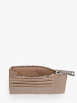 Portefeuille Leder Lancaster Beige paris pm 22-vue-porte