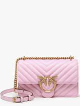 Cross Body Tas Love Bag Quilt Leder Pinko Roze love bag quilt A0GK