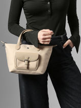 Cross Body Tas Kiana Nylon Hexagona Beige kiana 1720185-vue-porte