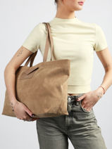 Schoudertas Suedine Kba Lancaster Beige suedine kba 63-vue-porte