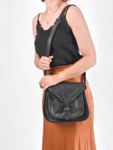 Cross Body Tas Vintage Leder Paul marius Roze vintage BESACE-vue-porte