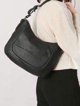 Schoudertas Confort Leder Hexagona Zwart confort 464779-vue-porte