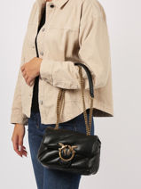 Cross Body Tas Love Bag Puff Pinko Zwart love bag puff A0F2-vue-porte
