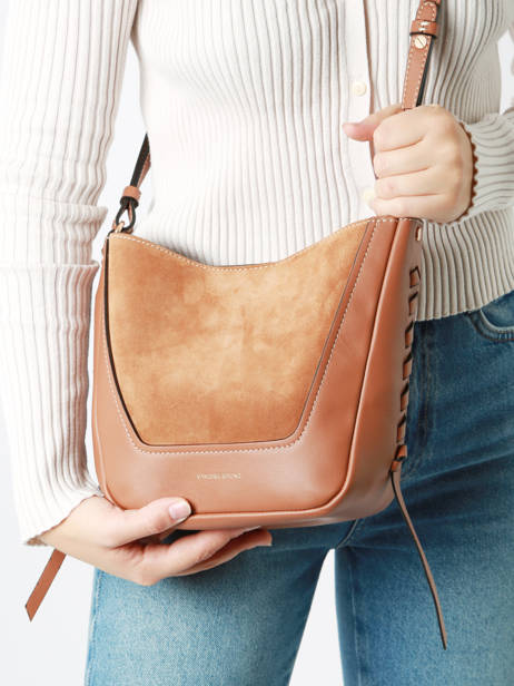 Cross Body Tas Lou Leder Vanessa bruno Bruin lou 88V40905 ander zicht 1