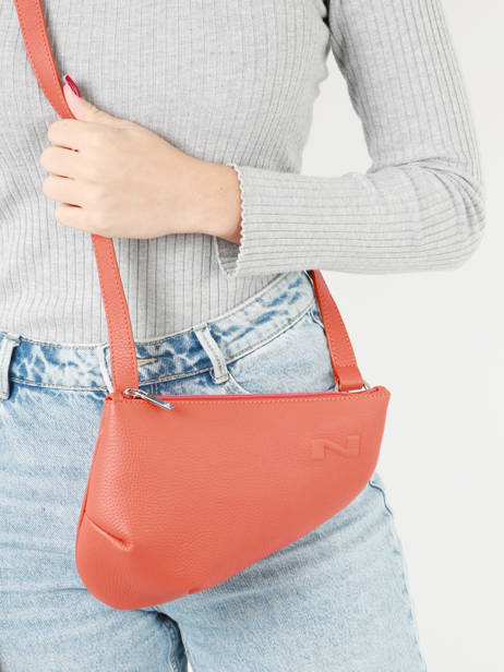 Cross Body Tas City Perle Leder Nathan baume Oranje n city N1811000 ander zicht 1