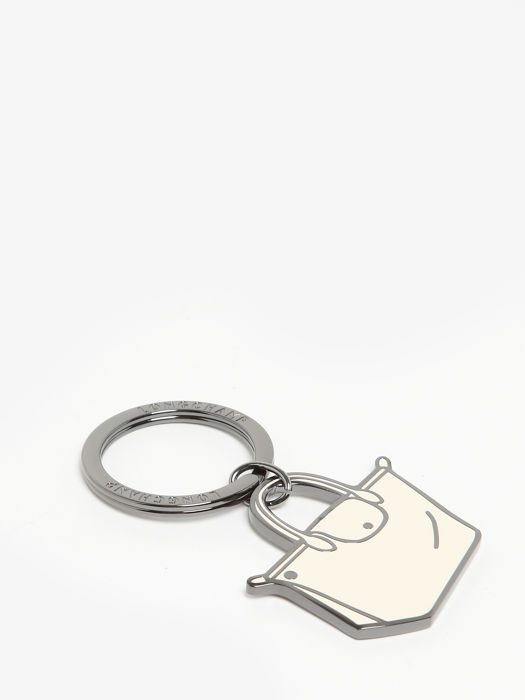 Longchamp Metal Sleutelhanger Wit