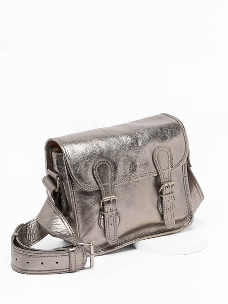 Cross Body Tas La Sacoche Leder Paul marius Grijs vintage S ander zicht 2