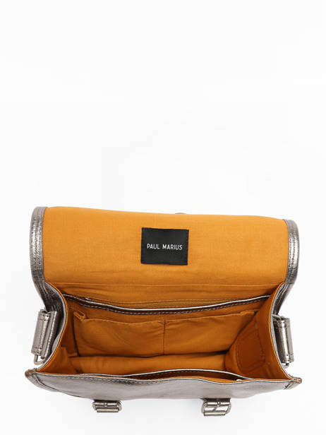 Cross Body Tas La Sacoche Leder Paul marius Grijs vintage S ander zicht 3