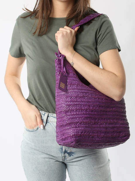 Schoudertas Heritage Leder Biba Violet heritage RUB1L ander zicht 1