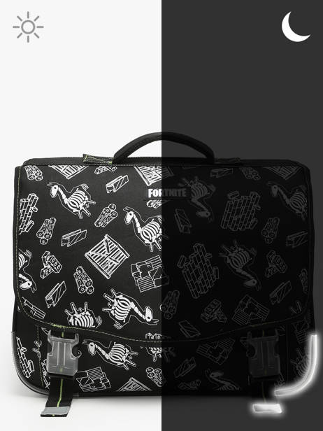Boekentas 2 Compartimenten Fortnite Grijs gamer 23OZ203S ander zicht 5