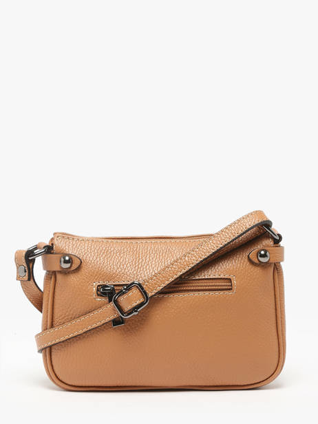 Cross Body Tas Caviar Leder Milano Bruin caviar G1421N ander zicht 4