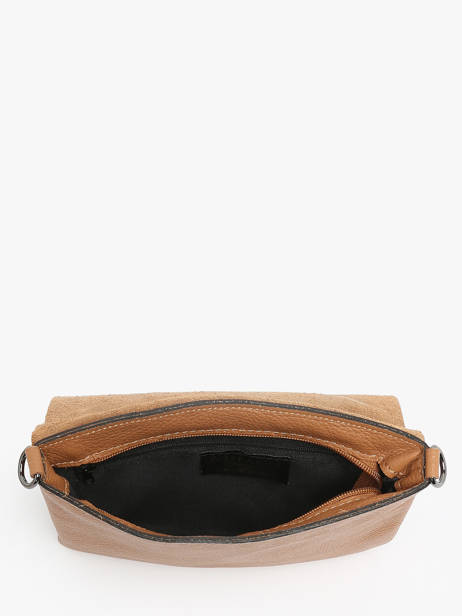 Cross Body Tas Caviar Leder Milano Bruin caviar CA22112 ander zicht 3