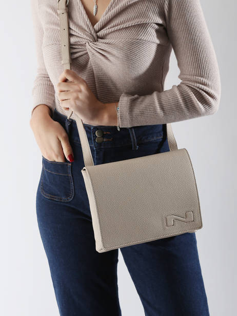 Cross Body Tas Brugge Leder Nathan baume Beige n city 2 ander zicht 1