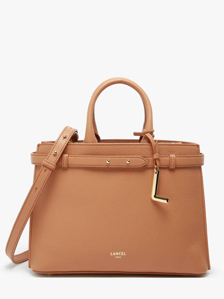 Handtas Faubourg Leder Lancel Bruin faubourg A13528