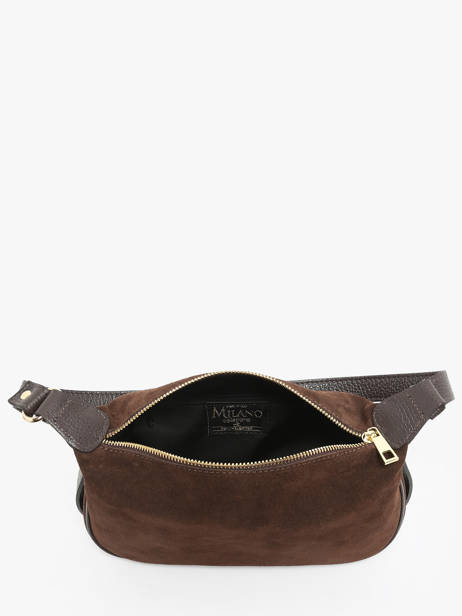 Schoudertas /cross Body Velvet Caviar Leder Milano Bruin velvet caviar VC24113 ander zicht 3