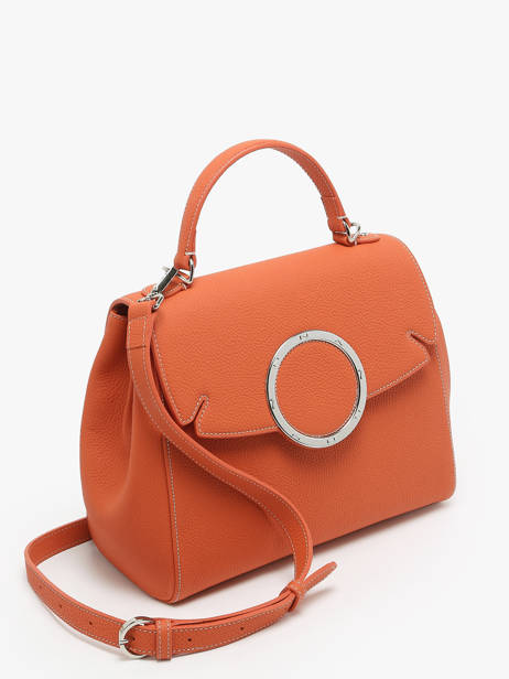 Handtas Ginkgo Leder Nathan baume Oranje ginkgo 1 ander zicht 2