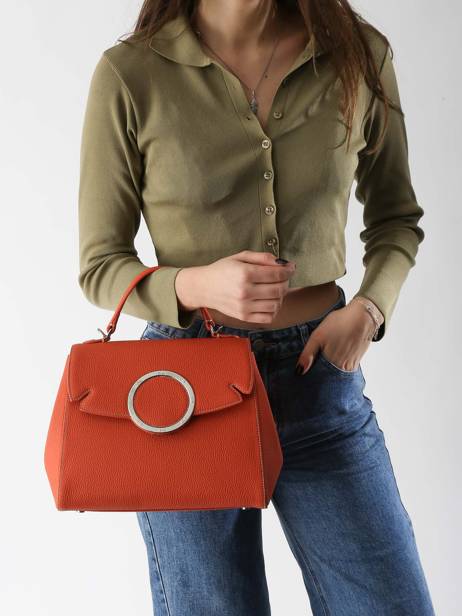 Handtas Ginkgo Leder Nathan baume Oranje ginkgo 1 ander zicht 1