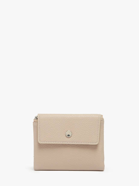 Portemonnee Met Kaarthouder Miniprix Beige grained F5019