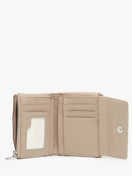 Portemonnee Met Kaarthouder Miniprix Beige grained F5019 ander zicht 1